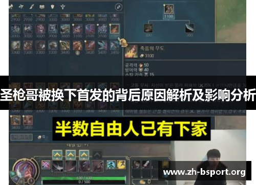 圣枪哥被换下首发的背后原因解析及影响分析
